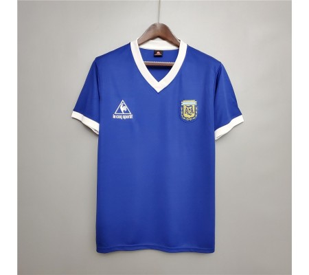 Argentina 1986 World Cup Away Blue Soccer Jersey